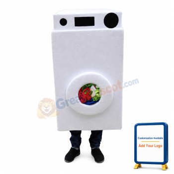 Lightweight White Washing Machine Mascot Costume