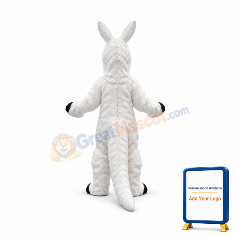 Royal White Sheep Mascot Costume