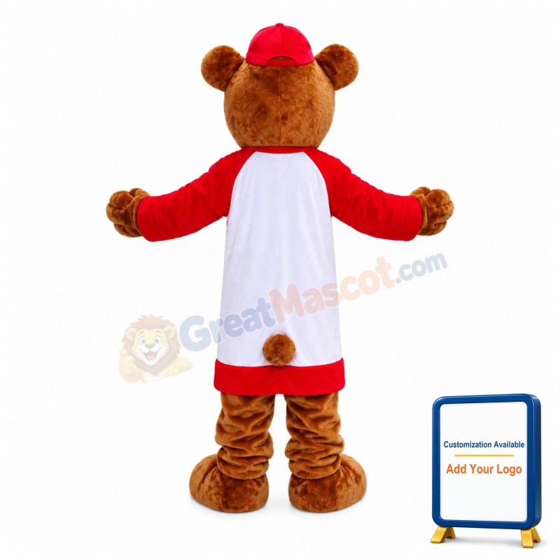 Sports School Brown Bear Mascot Costume