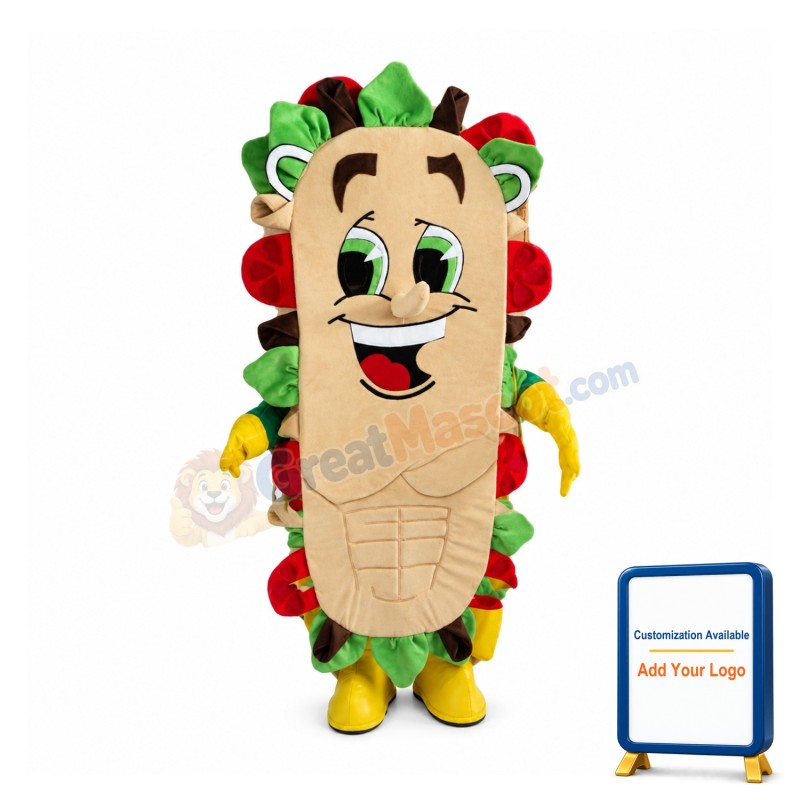 Good Looking Cartoon Sandwich Mascot Costume