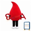 Cartoon Blood Drop Mascot Costume With A And B