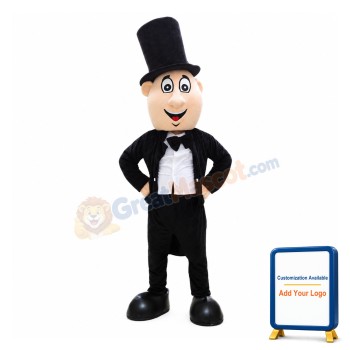 Optimistic Gentleman Mascot Costume