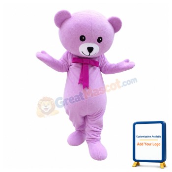 Big Purple Teddy Bear Mascot Costume For Birthday Party