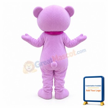 Big Purple Teddy Bear Mascot Costume For Birthday Party