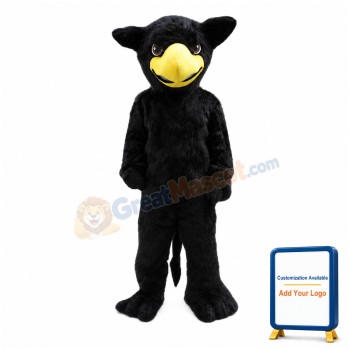 Mythical Hawk Monster Griffin Black Mascot Costume