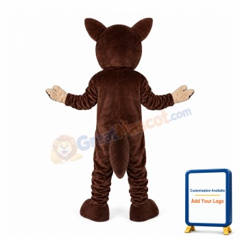 Kind Brown Wolf Mascot Costume