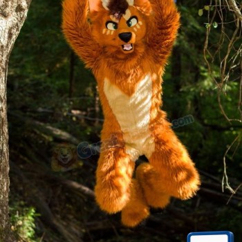 Brown Dog Wolf Mascot Costume