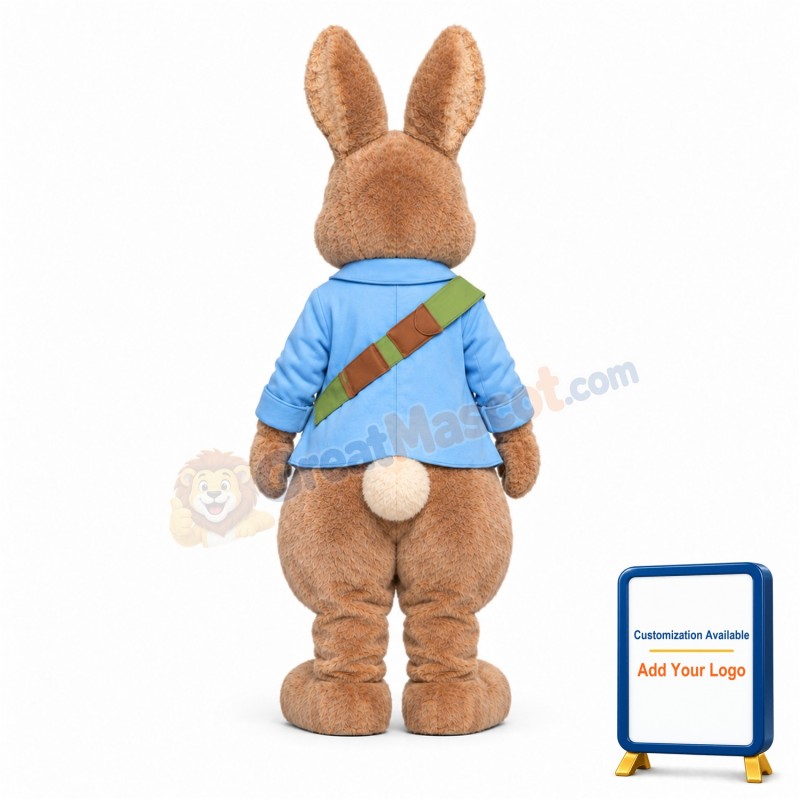 Realistic Peter Rabbit Mascot Costume