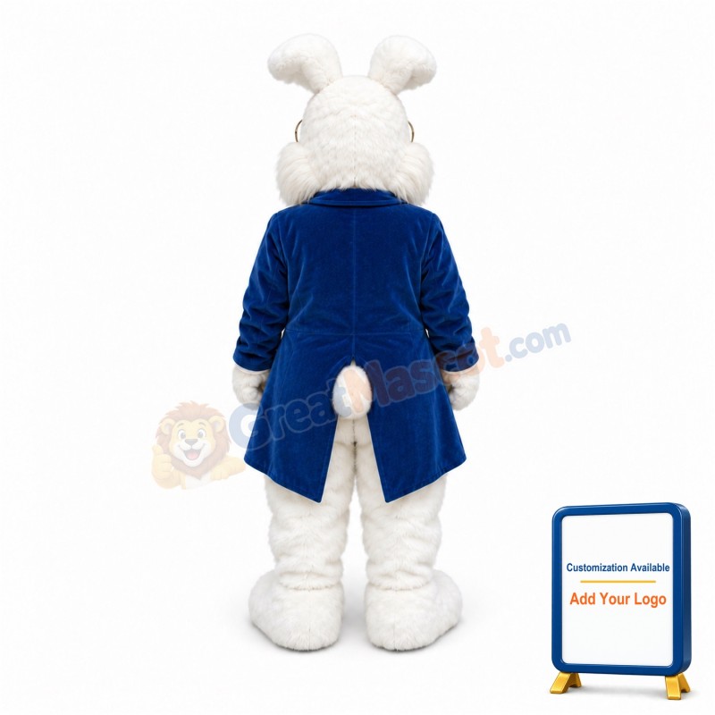 Easter Blue Wendell Rabbit Mascot Costume