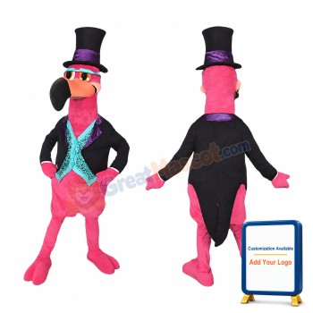 Handsome Flamingo Mascot Costume