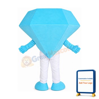 Blue Diamond Mascot Costume