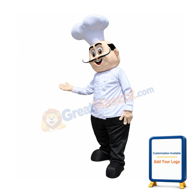 Happy Lightweight Chef Mascot Costume