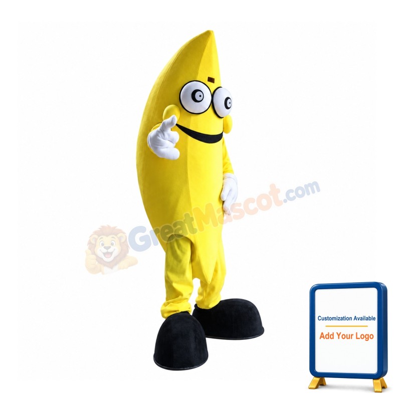 Smiling Banana Mascot Costume