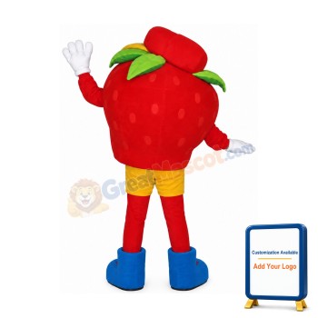 Happy Strawberry Mascot Costume