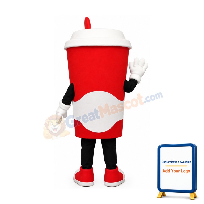 Beautiful Coffee Cup Mascot Costume