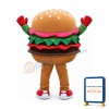 Happy Adult Hamburger Mascot Costume