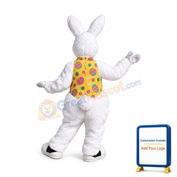 Super Cute White Easter Bunny Mascot Costume