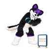 Super Cute Black Dog Mascot Costume