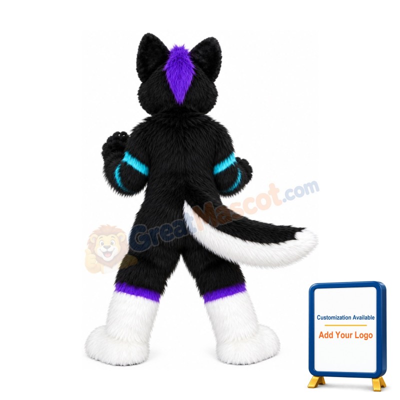 Super Cute Black Dog Mascot Costume