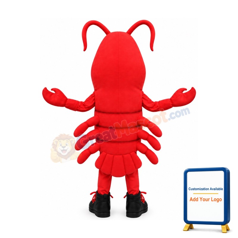 Happy Lightweight Crawfish Mascot Costume