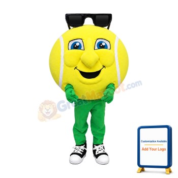Happy Tennis Ball Mascot Costume