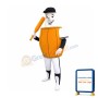 Sport Barrel Man Mascot Costume