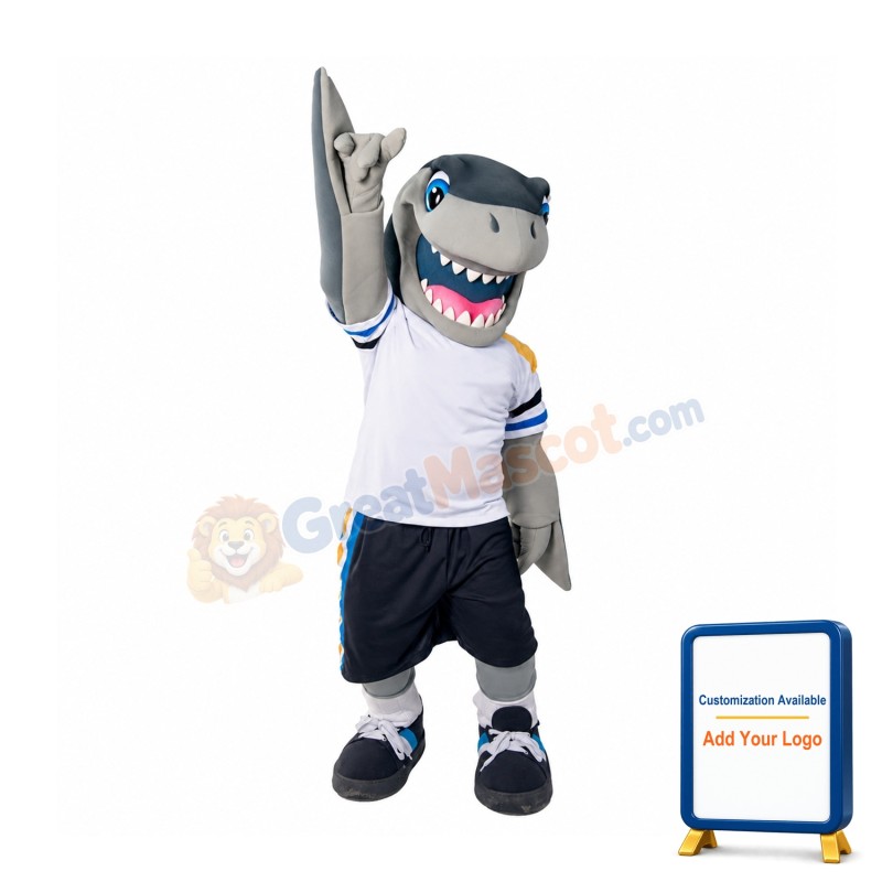 College Sport Shark Mascot Costume