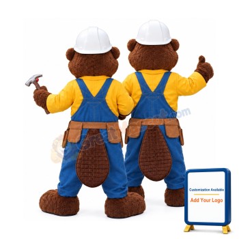 Worker Beaver Mascot Costume