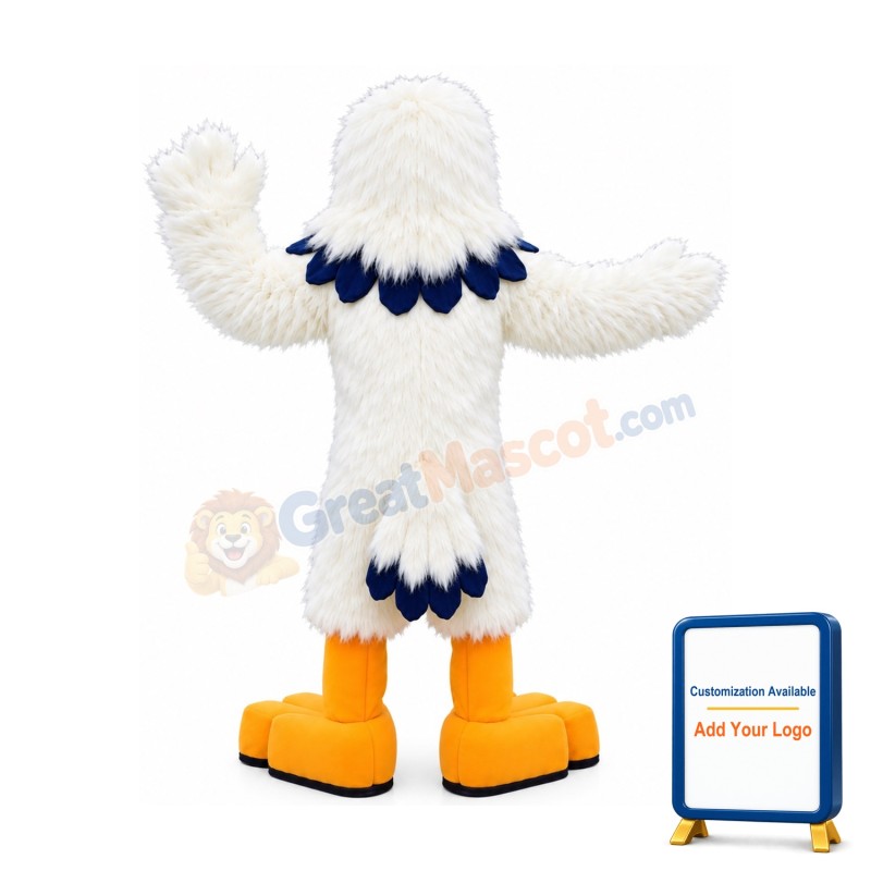All White Eagle Mascot Costume