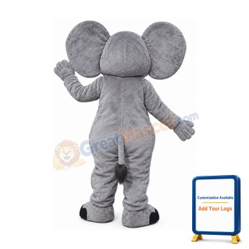 Pink Ear Elephant Mascot Costume