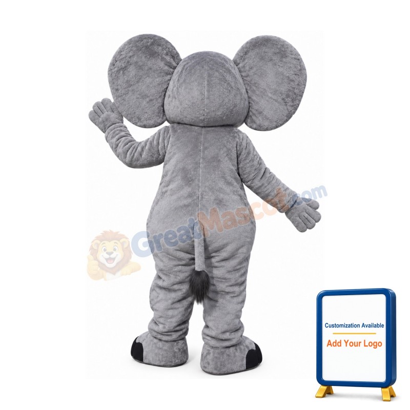 Pink Ear Elephant Mascot Costume