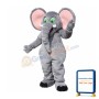 Pink Ear Elephant Mascot Costume