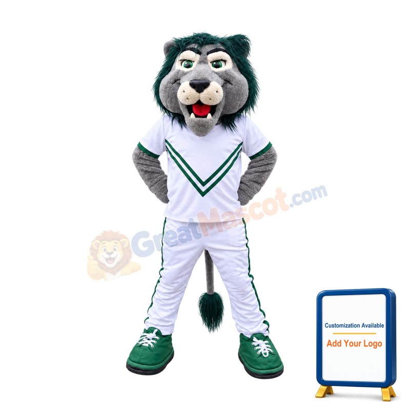 College Green Lion Mascot Costume