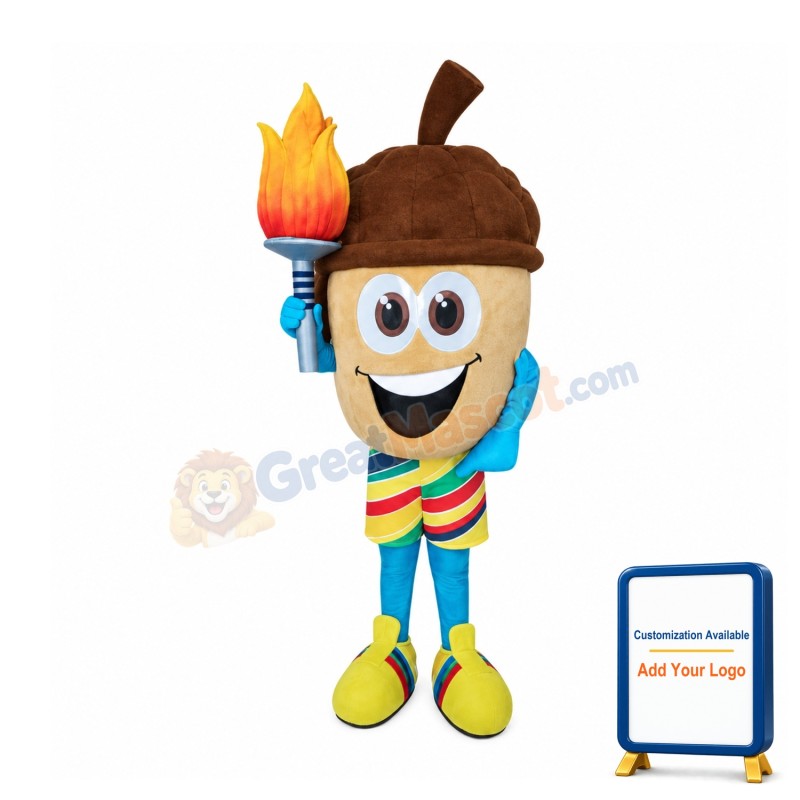 Happy Acorn Mascot Costume