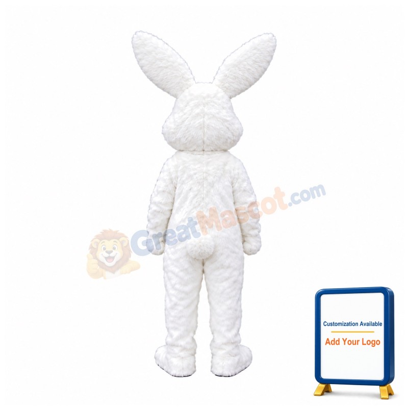 All White Bunny Mascot Costume