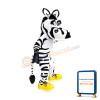 Big Eye Zebra Mascot Costume