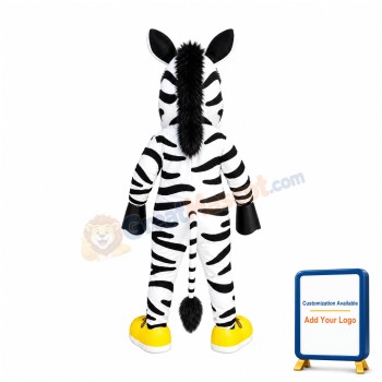 Big Eye Zebra Mascot Costume