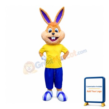College Happy Bunny Mascot Costume