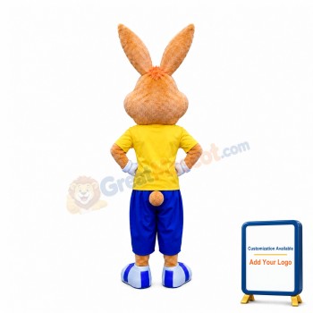 College Happy Bunny Mascot Costume