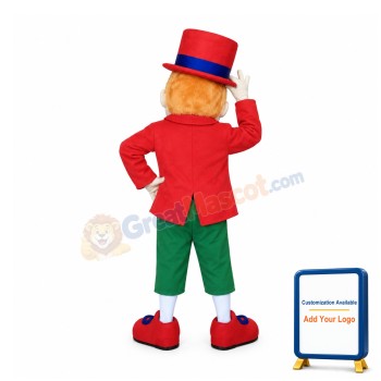 Red Leprechaun Mascot Costume