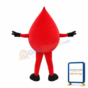 Blood Drop Mascot Costume