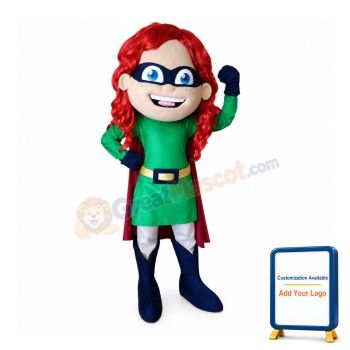 Super Girl Mascot Costume