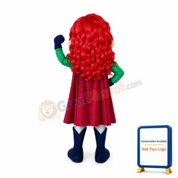 Super Girl Mascot Costume