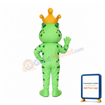 Super Cute King Frog Mascot Costume