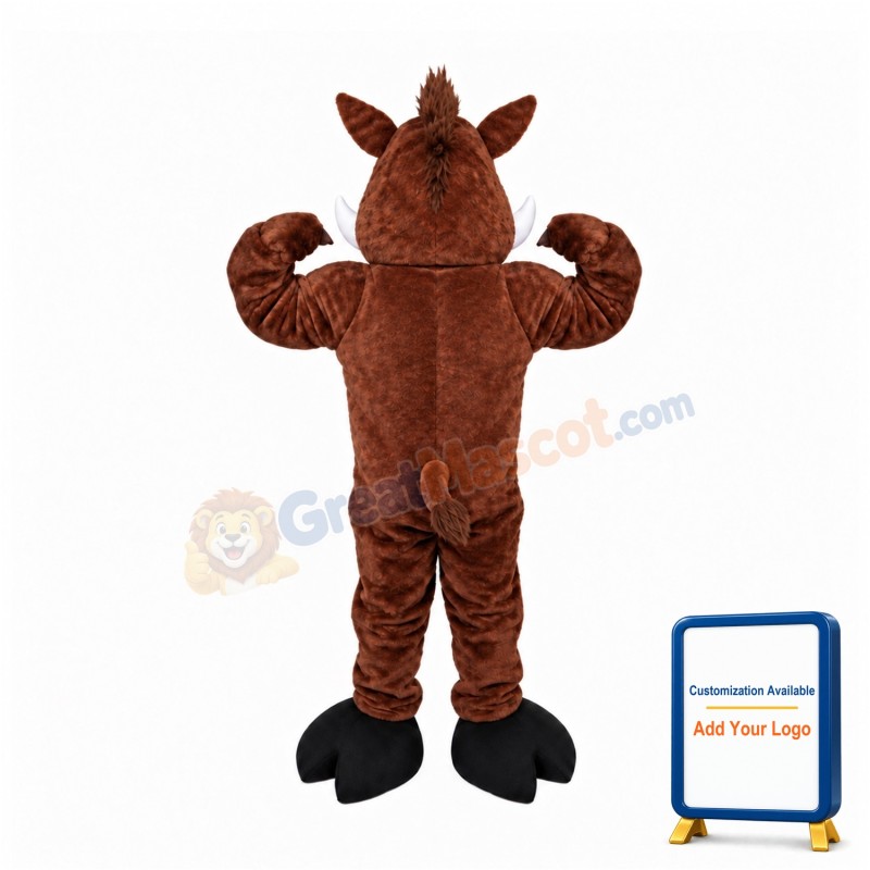 Muscular Warthog Mascot Costume
