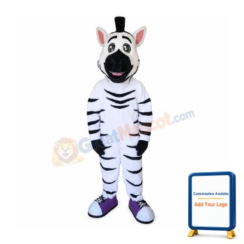Kind Zebra Mascot Costume
