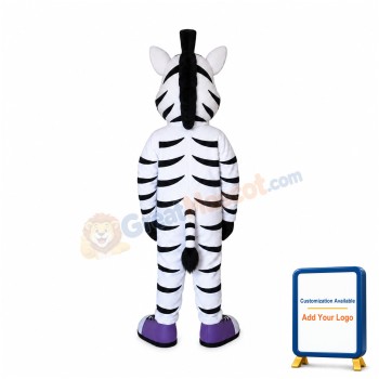 Kind Zebra Mascot Costume