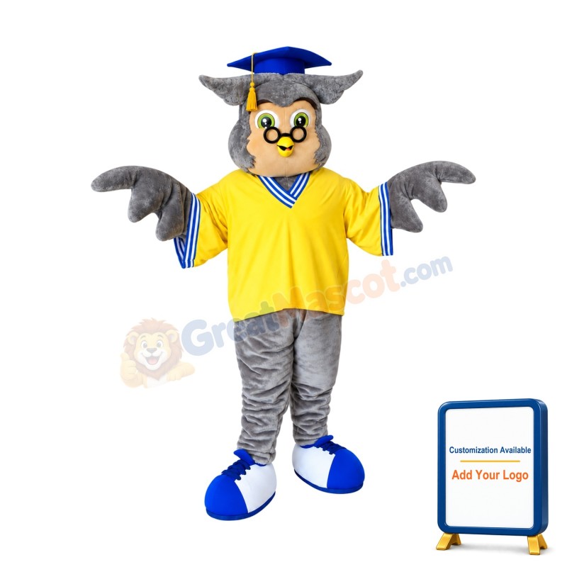 College Owl Mascot Costume Free Shipping