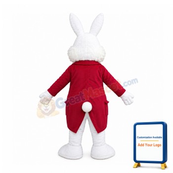 White Easter Bunny Rabbit Mascot Costume