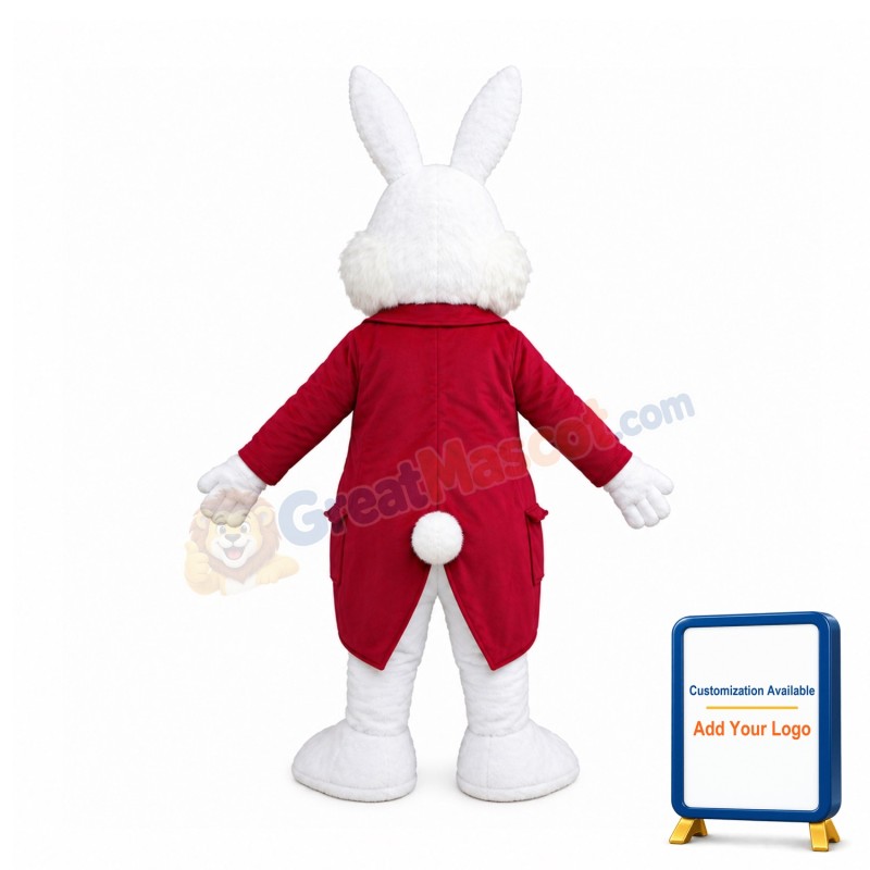 White Easter Bunny Rabbit Mascot Costume